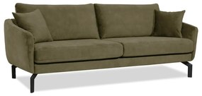 Canapea verde din catifea 230 cm Magic - Scandic