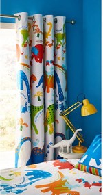 Set 2 draperii pentru camera copiilor Catherine Lansfield Dino, 168 x 183 cm