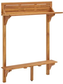 310253 vidaXL Masă de bar pentru balcon, 90x37x122,5 cm, lemn masiv de acacia