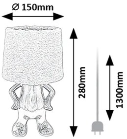 Lampă de masă Rabalux 74216 SMURFY 1xE14/40W/230V crom lucios