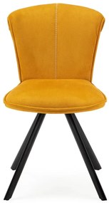 Scaune de dining galbene 2 buc. Simbra – Marckeric