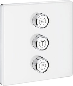 Baterie alba dus Grohe Grohtherm SmartControl patrata cu 3 iesiri
