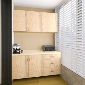 Bucatarie Maia 100 cm, Pal 18mm, Culoare Stejar Sonoma, Blat Termorezistent 2.8 cm