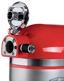 Mixer planetar Ariete MODERNA 1589/00, 3200W, 5.5 L, 11 viteze, Carcasa aluminiu, Accesorii, Roșu/Inox