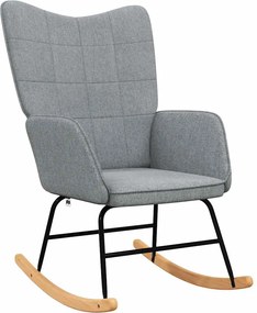 vidaXL Scaun balansoar, gri deschis, material textil