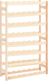 vidaXL Suport pentru sticle de vin, 56 sticle, lemn de pin