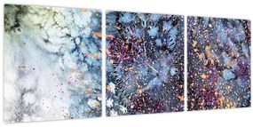 Tablou - Abstract (cu ceas) (90x30 cm)