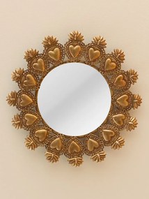 Oglinda de perete, rotunda, din metal, Ex-voto