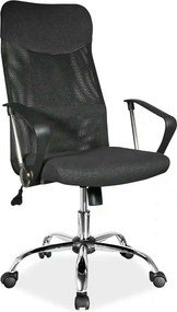 Scaun de birou Q-025, negru, stofa meshm 62x50x107/116 cm