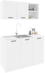 Set Bucatarie Ara, Alb, L 120 cm