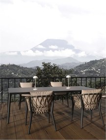 Lampa LED portabila iluminat exterior decorativ ROSE alba