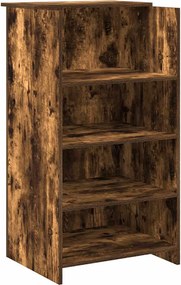 vidaXL Birou de recepție stejar afumat 55x50x103,5 cm lemn prelucrat