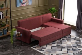 Coltar Extensibil pe Dreapta, Cadru Lemn de Brad, Ece, Bordo