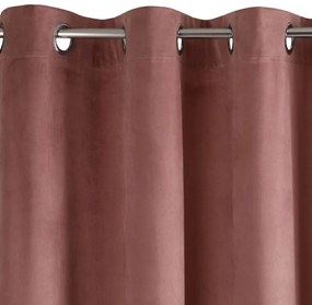 Draperii de culoare roz elegant blackout cu inele de agățat Lungime: 250 cm