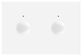 Modul intrerupator dublu cap scara / cruce wireless cu touch Livolo standard Italian, Serie noua
