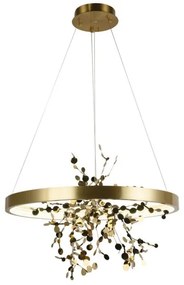 Lustră LED dimabilă pe cablu LED/40W/230V 3000-6500K auriu + telecomandă