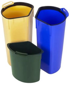 Coș de gunoi cu pedală pentru sortarea deșeurilor 17+17+6 l Trio - Curver