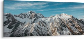 Tablou cu vârfuri înzăpeziți, Fiordland (120x50 cm)