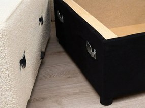 Canapea extensibila in forma de U SMART BOUCLE, gri-bej, 303x143 cm