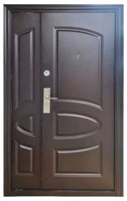 Usa metalica dubla de exterior cu izolatie si vizor Novo Doors ND5002 ,deschidere stanga dreapta, 1 yala, dimensiuni multiple,tabla 0.7 mm, balamale