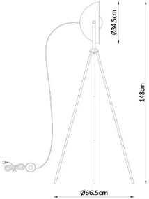 Lucide 05730/01/30 - Lampadar ALVARO 1xE27/40W/230V