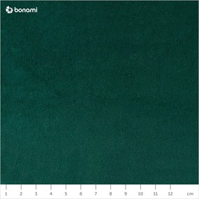 Canapea cu tapițerie din catifea Mazzini Sofas Benito, verde închis, 188 cm
