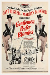 Artă imprimată Gentlemen Prefer Blondes / Marilyn Monroe (Retro Movie), (26.7 x 40 cm)