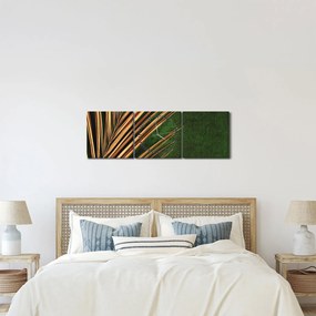 Tablou cu frunză (cu ceas) (90x30 cm)