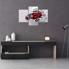Tablou - Mașină roșie (90x60 cm)
