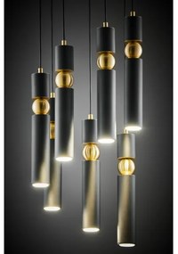 Lustră pe cablu Jupiter 2015 ALAS 7xGU10/10W/230V negru/auriu