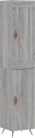 vidaXL Dulap înalt, gri sonoma, 34,5x34x180 cm, lemn prelucrat