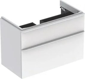 Dulap baza pentru lavoar suspendat Geberit Smyle Square alb 2 sertare 89 cm