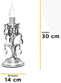 Lampă de masă TERESA 1xE14/6W/230V bronz ONLI