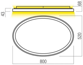 Redo 01-3811 - Plafonieră LED reglabilă NOBU LED/80W/230V neagră