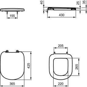 Capac wc soft close Ideal Standard Tempo