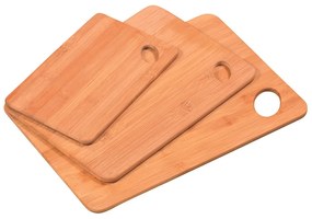 Kesper 58333 Set de 3 tăvi din bambus, diferitedimensiuni