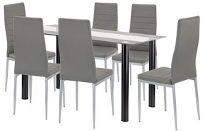 Denton 6+1 set de luat masa gri-gri