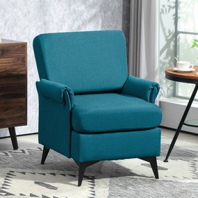 HOMCOM Fotoliu Modern Fotoliu Confortabil pentru Semineu Scaun de Efect din Panza pentru Camera de Zi Dormitor Biroul de Acasa Verde fotoliu pentru oaspeți sufragerie camera de zi dormitor dormitor interior casă | Aosom Romania