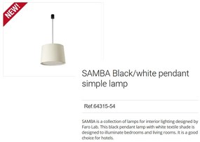 Lustra pendul moderna design elegant CONGA simple negru/alb 64315-54