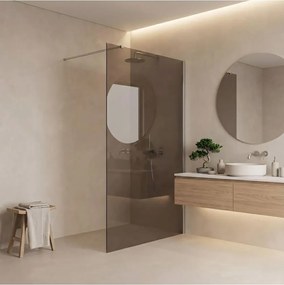 Paravan de dus fumuriu Rea Flexi Brown 120 cm crom