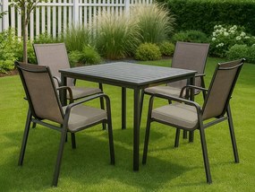 Perna de scaun de exterior VIREON 44x45 cm, gri-maro