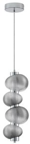 Lustra suspendata LED design modern Leda crom