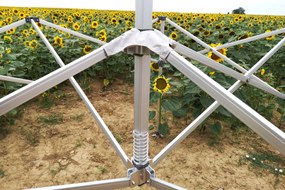 Cort publicitar 4x6 m Premium (Aluminiu) cu 3 pereți – de montare rapidă - cu 3 pereți - Albastru