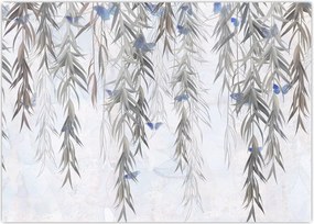 Tablou - Crenguțe de salcie cu fluturi (70x50 cm)