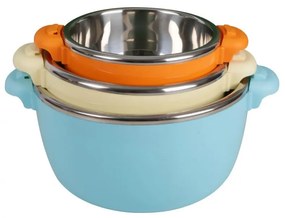 SET 3 CASEROLE TERMICE 2+4+6L,BELLY BLUE