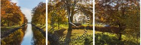 Tablou cu canal de apă (cu ceas) (90x30 cm)