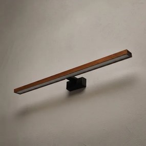 Brilagi-LED Iluminare pentru oglindă de baie WOODY MIRROR 3 în 1 LED/15W/230V 80 cm IP44 negru/stejar