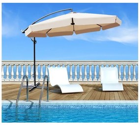 ShopJK UMBRELĂ DE SOARE PENTRU GRĂDINĂ 350 CM CAPPUCINO