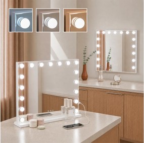 BRILAGI - LED oglindă de machiaj cu intensitate reglabilă HOLLYWOOD LED/15W/230V 60x50 cm albă