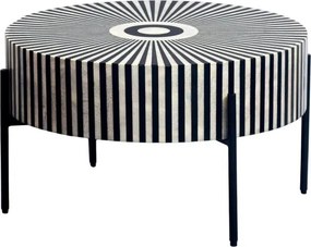 Masuta de cafea cu incrustatii din os HARMONY NATURE 65cm